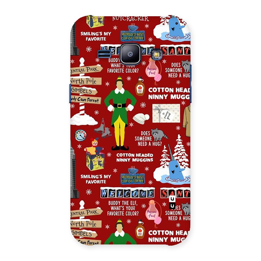 Christmas Cute Doodles Back Case for Galaxy J1