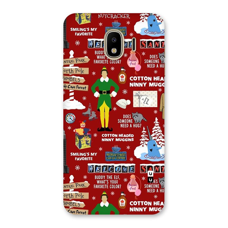 Christmas Cute Doodles Back Case for Galaxy J4