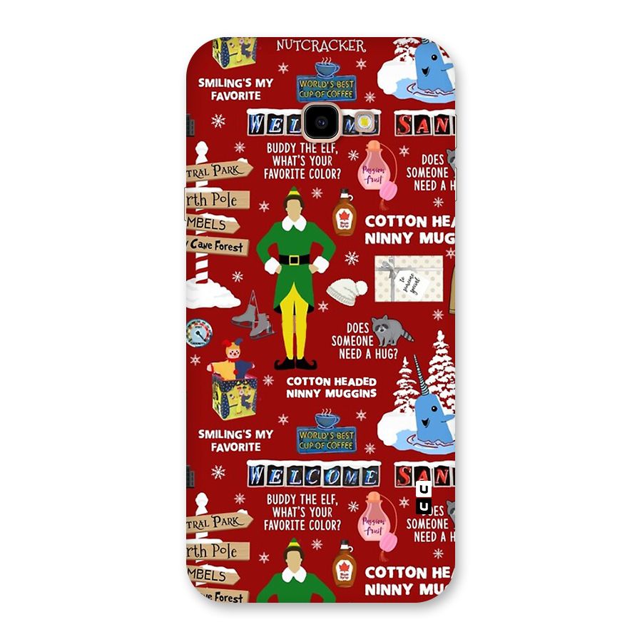 Christmas Cute Doodles Back Case for Galaxy J4 Plus