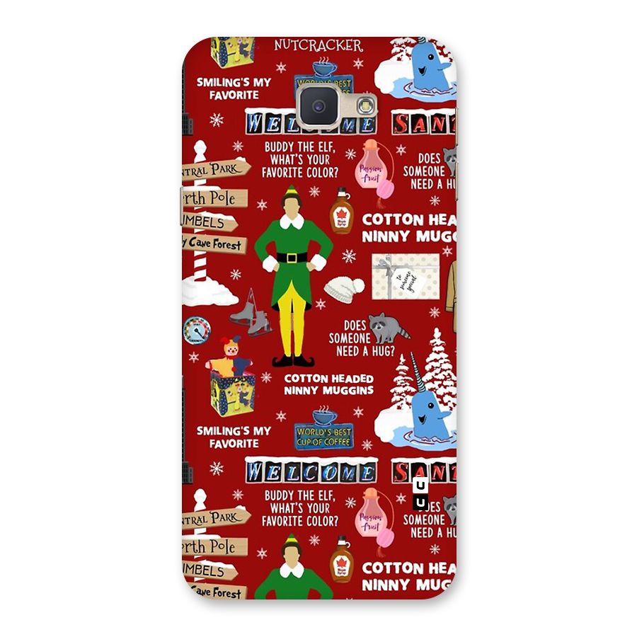 Christmas Cute Doodles Back Case for Galaxy J5 Prime