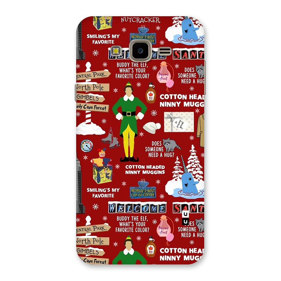 Christmas Cute Doodles Back Case for Galaxy J7 Nxt