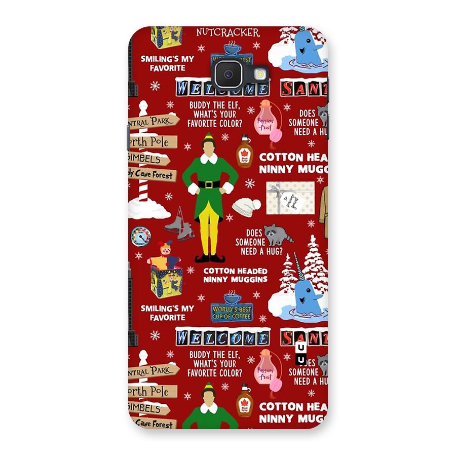 Christmas Cute Doodles Back Case for Galaxy J7 Prime