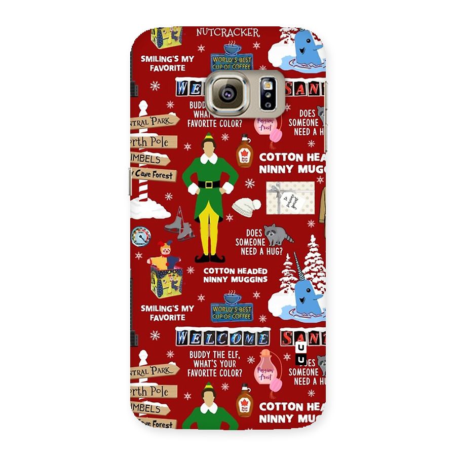 Christmas Cute Doodles Back Case for Galaxy S6 edge