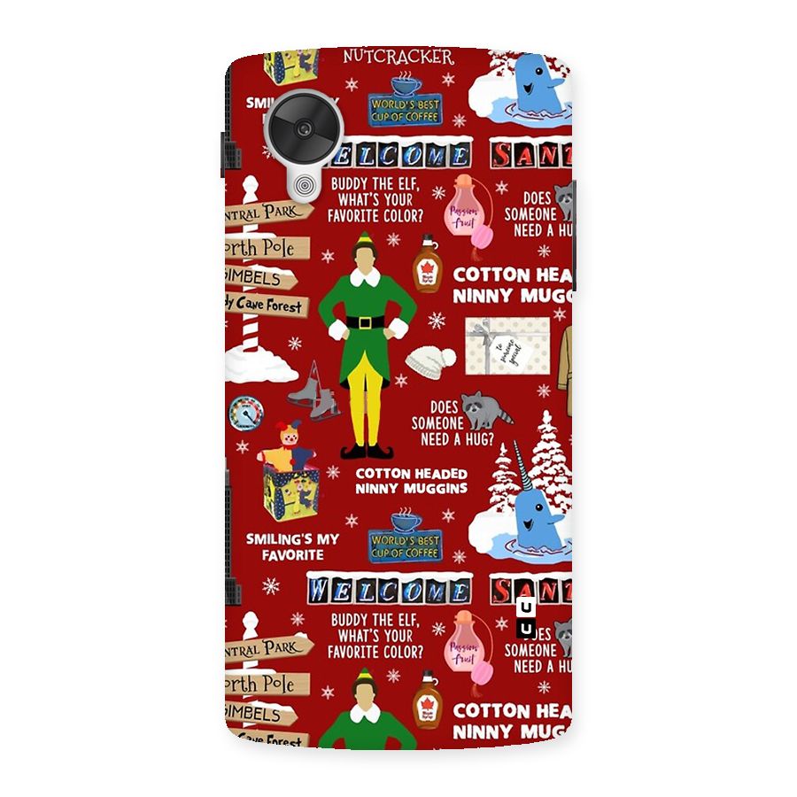 Christmas Cute Doodles Back Case for Google Nexus 5
