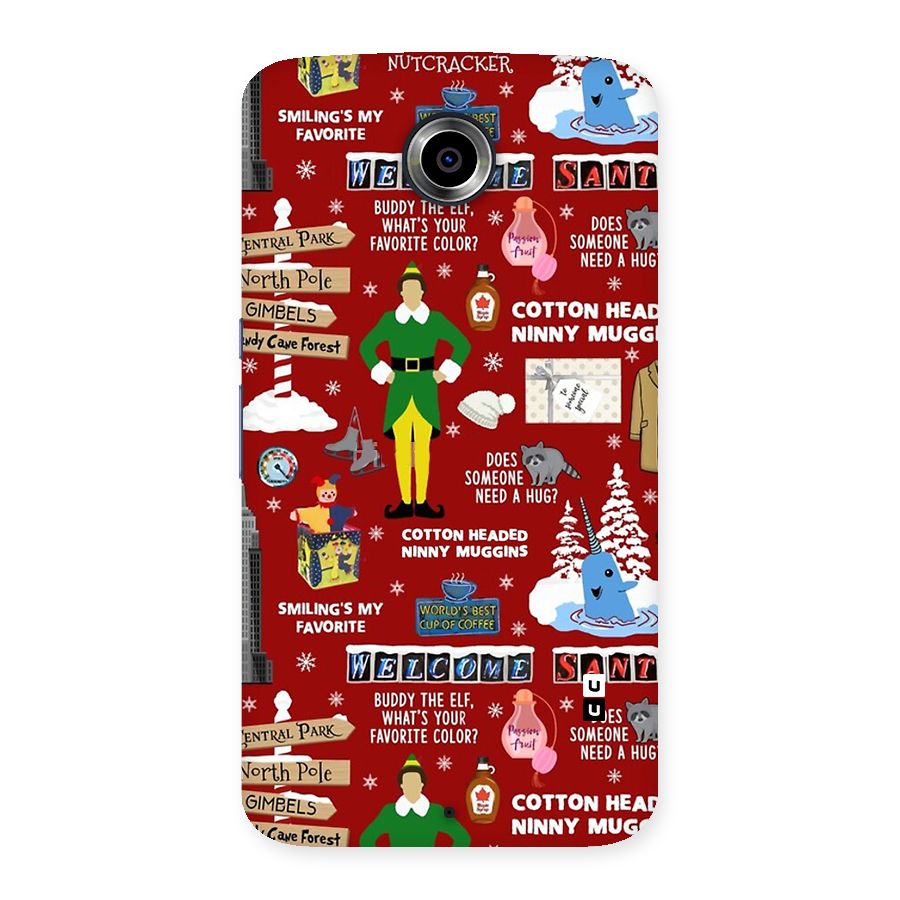 Christmas Cute Doodles Back Case for Google Nexus 6