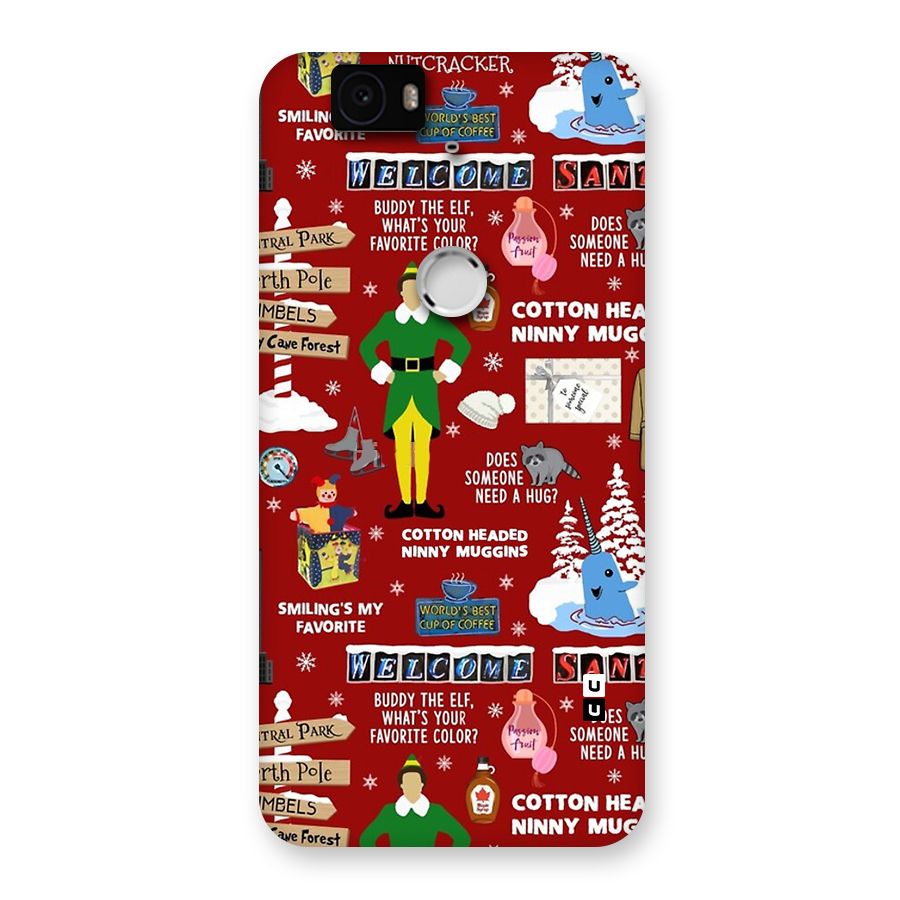 Christmas Cute Doodles Back Case for Google Nexus 6P