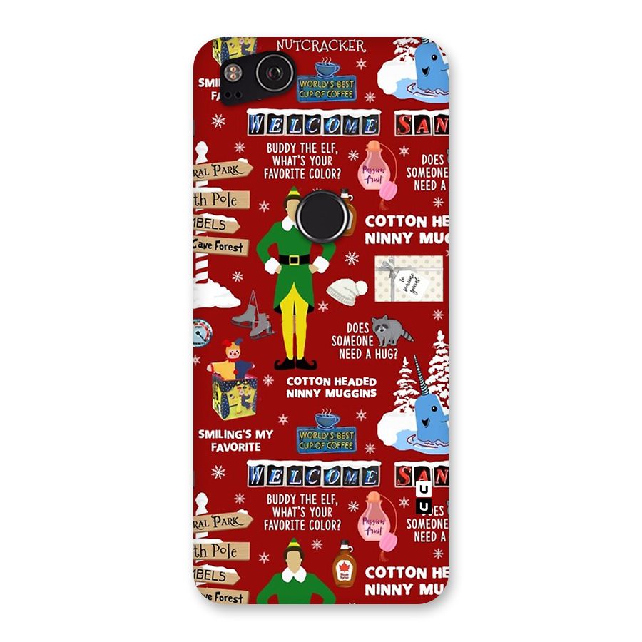 Christmas Cute Doodles Back Case for Google Pixel 2