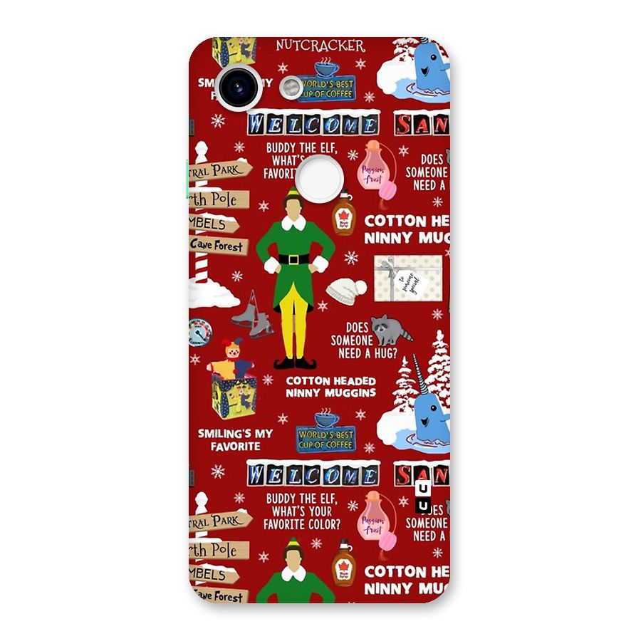Christmas Cute Doodles Back Case for Google Pixel 3