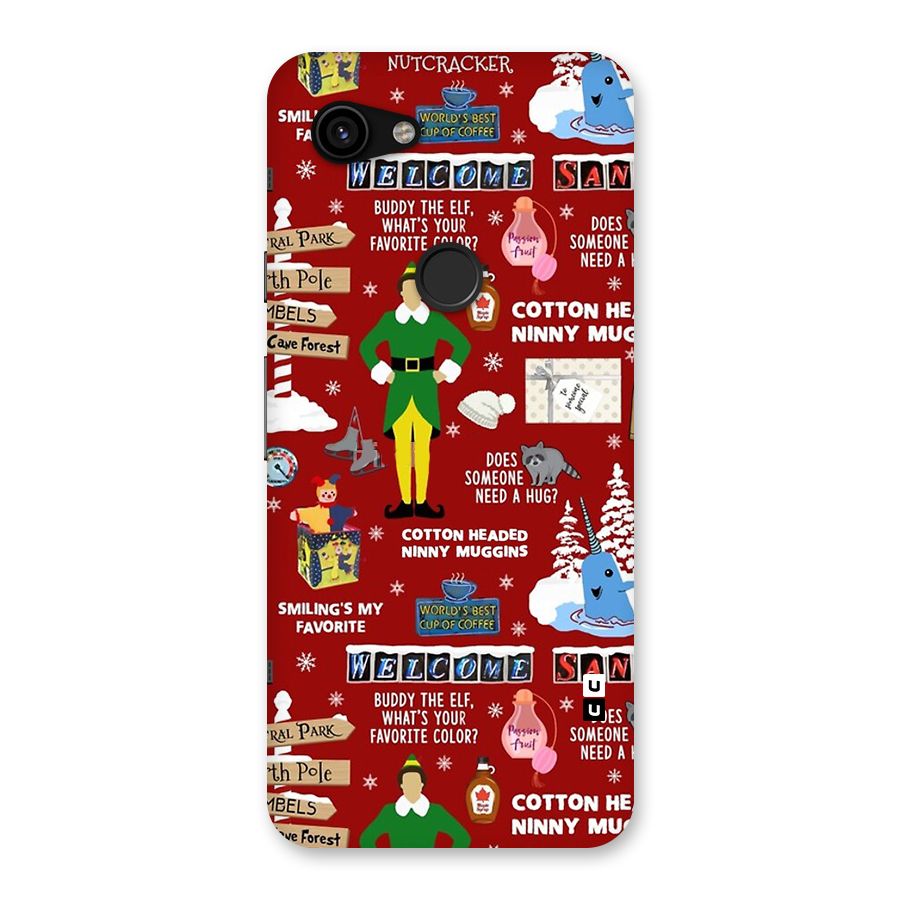 Christmas Cute Doodles Back Case for Google Pixel 3a