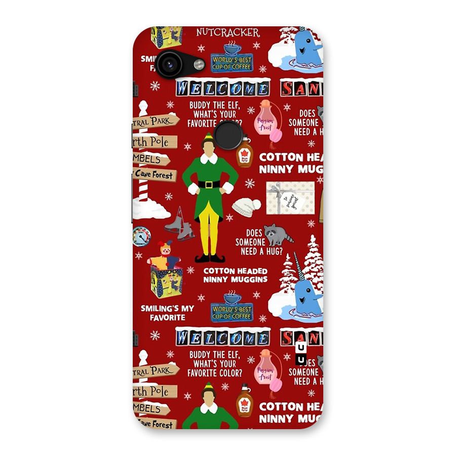 Christmas Cute Doodles Back Case for Google Pixel 3a XL