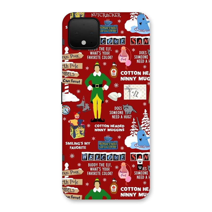 Christmas Cute Doodles Back Case for Google Pixel 4 XL