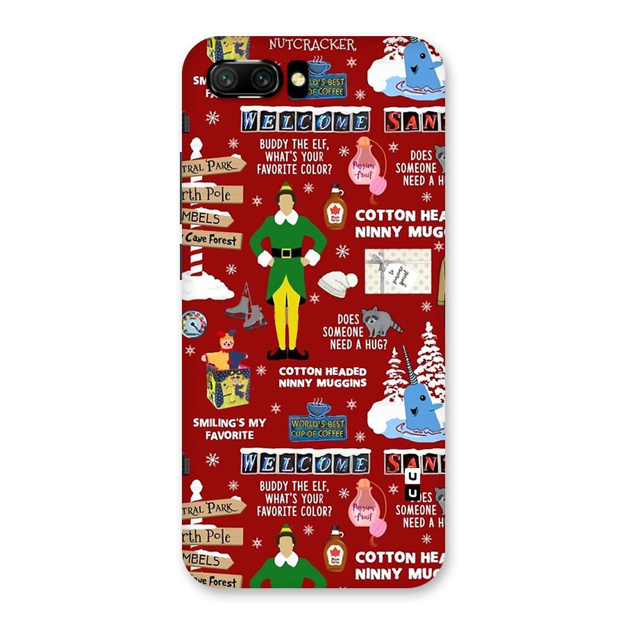 Christmas Cute Doodles Back Case for Honor 10
