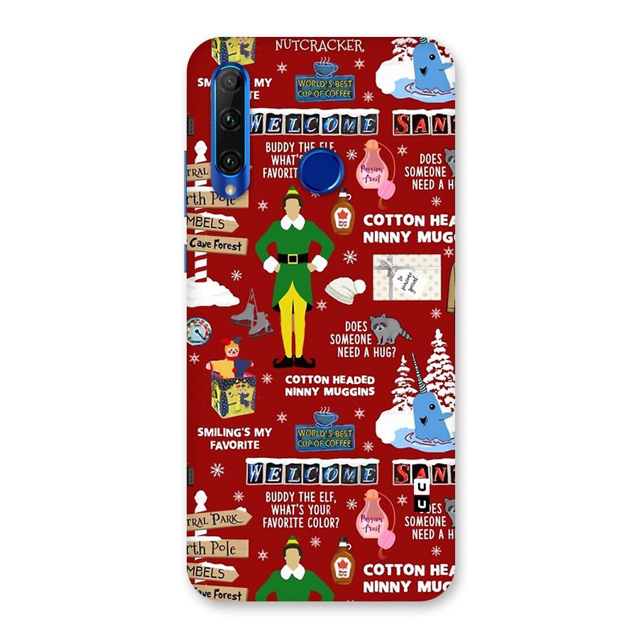 Christmas Cute Doodles Back Case for Honor 20i