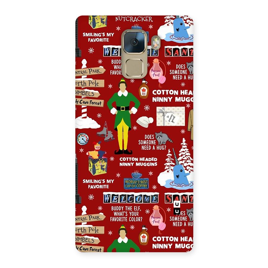 Christmas Cute Doodles Back Case for Honor 7