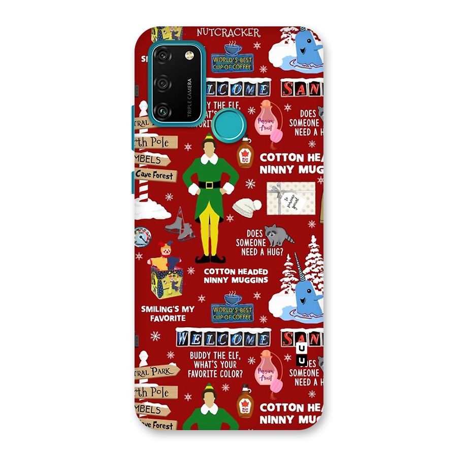 Christmas Cute Doodles Back Case for Honor 9A
