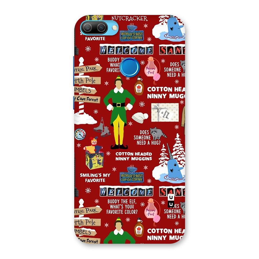 Christmas Cute Doodles Back Case for Honor 9N