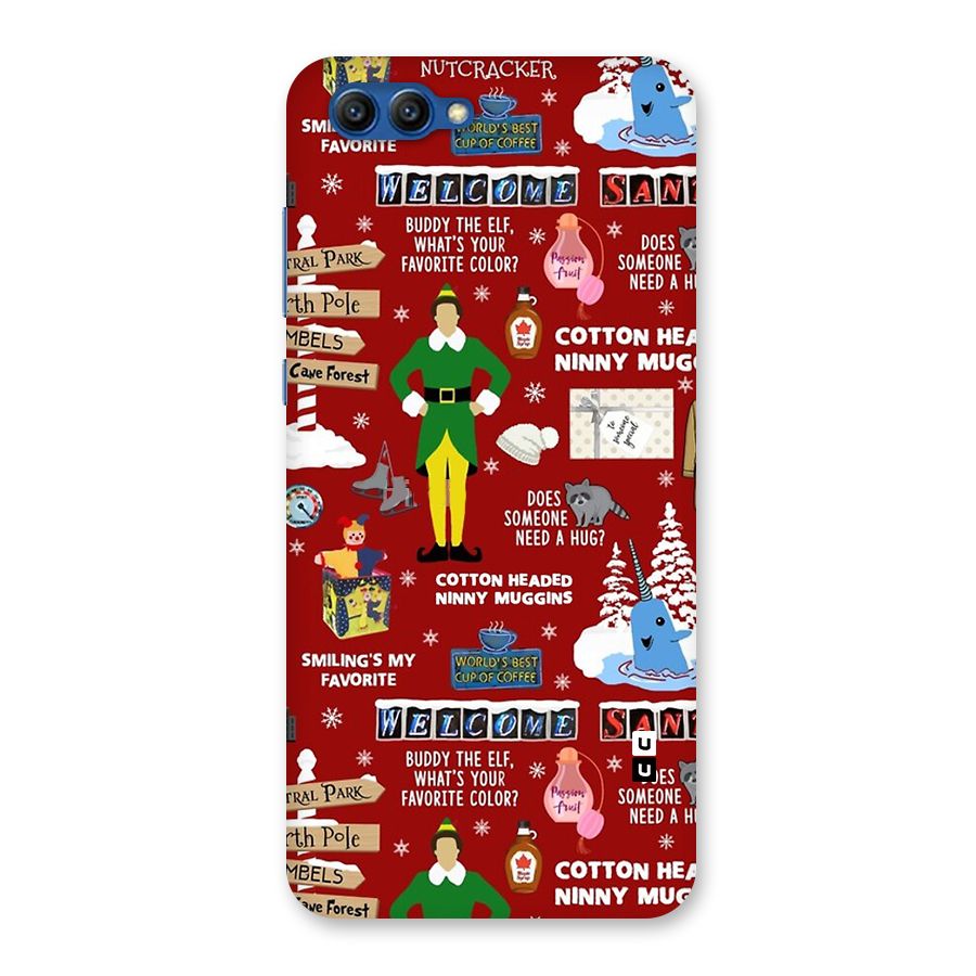 Christmas Cute Doodles Back Case for Honor View 10