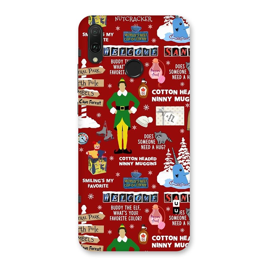 Christmas Cute Doodles Back Case for Huawei Y9 (2019)