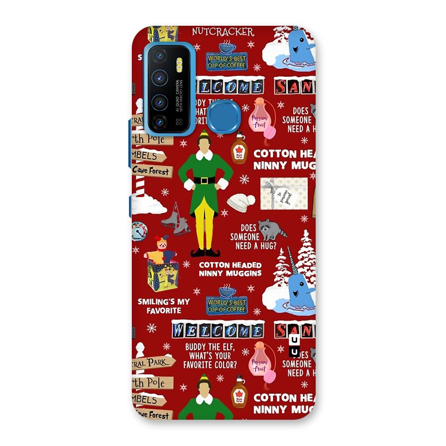 Christmas Cute Doodles Back Case for Infinix Hot 9