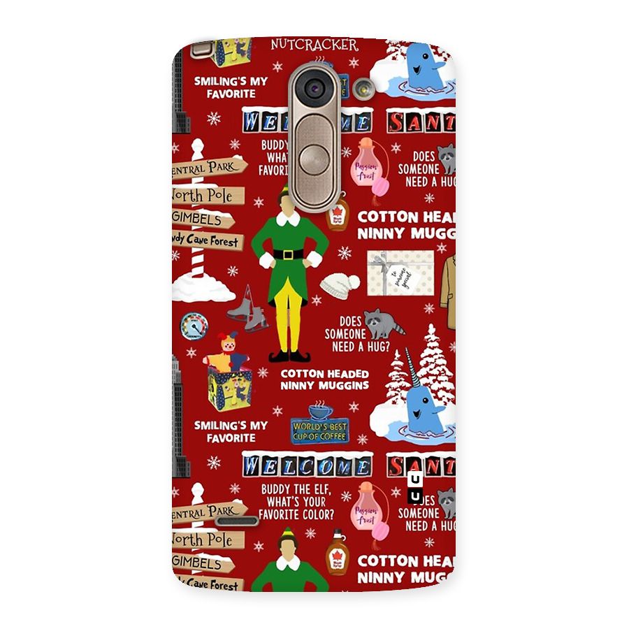 Christmas Cute Doodles Back Case for LG G3 Stylus