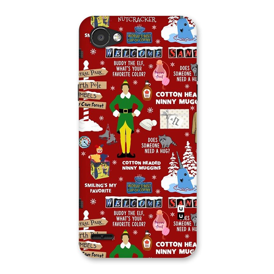 Christmas Cute Doodles Back Case for LG Q6