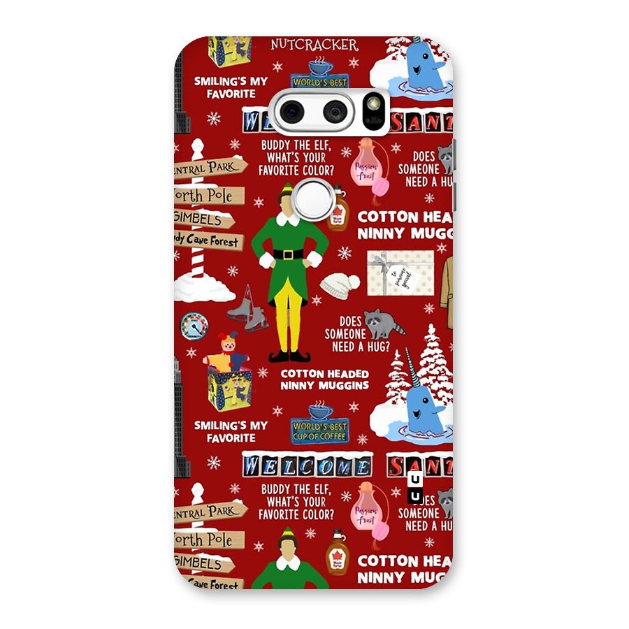 Christmas Cute Doodles Back Case for LG V30