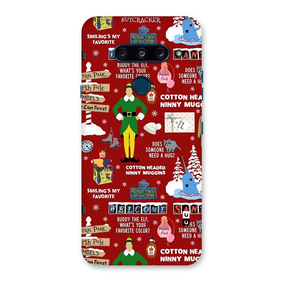 Christmas Cute Doodles Back Case for LG  V40 ThinQ