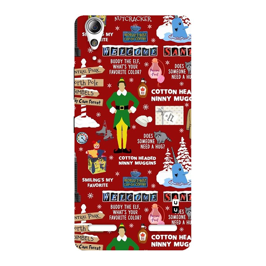 Christmas Cute Doodles Back Case for Lenovo A6000