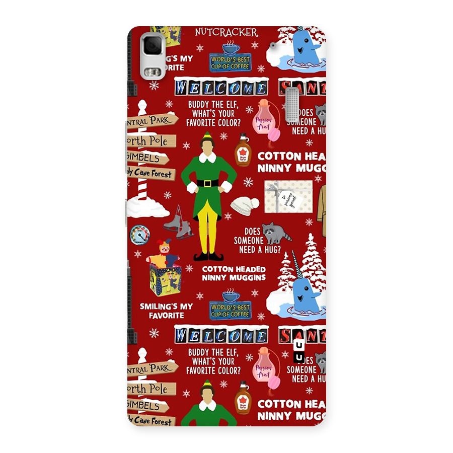 Christmas Cute Doodles Back Case for Lenovo K3 Note