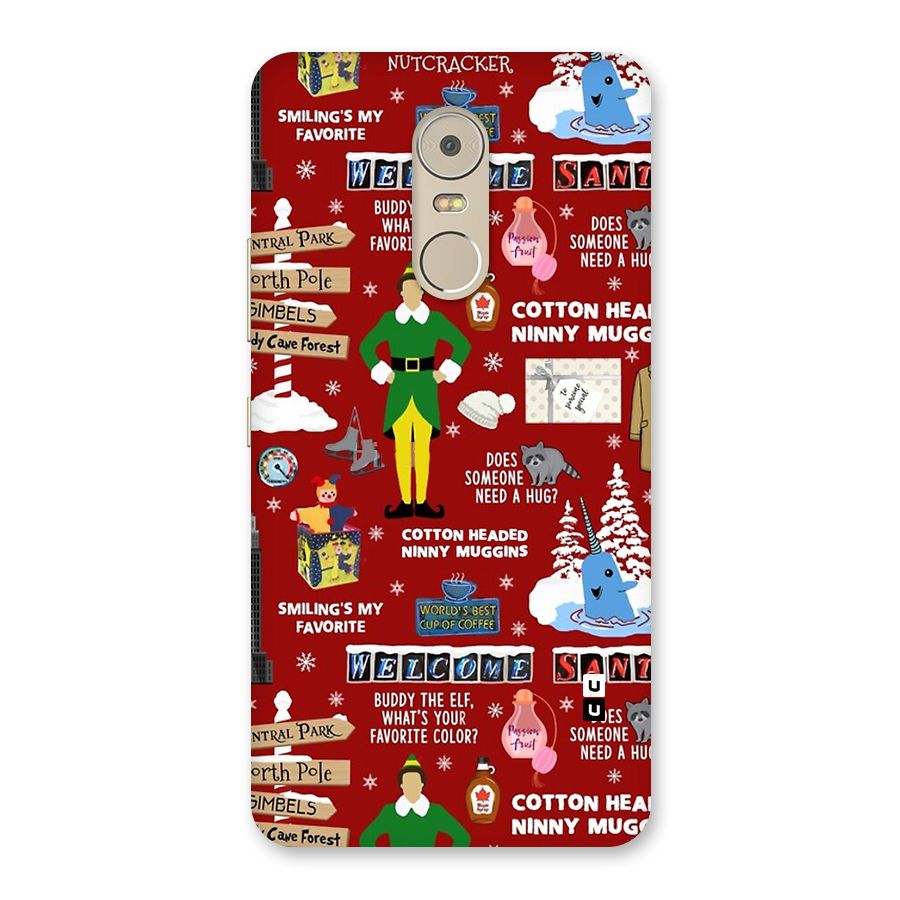 Christmas Cute Doodles Back Case for Lenovo K6 Note
