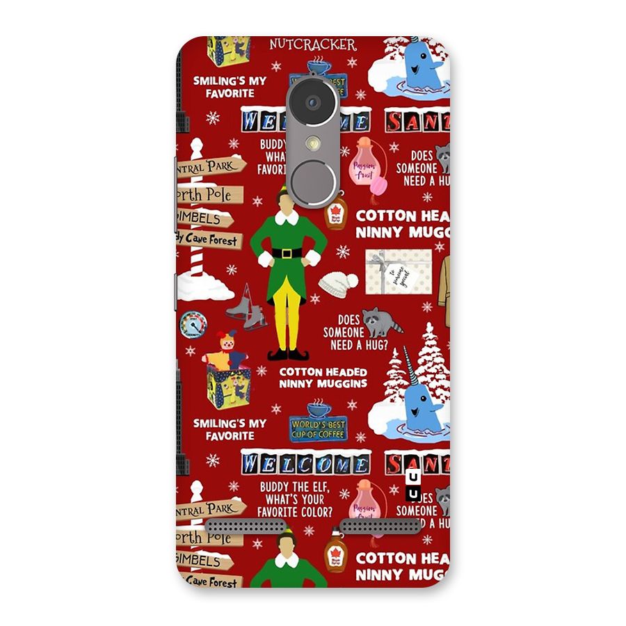 Christmas Cute Doodles Back Case for Lenovo K6 Power