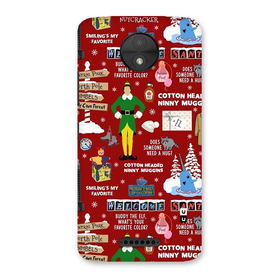 Christmas Cute Doodles Back Case for Moto C