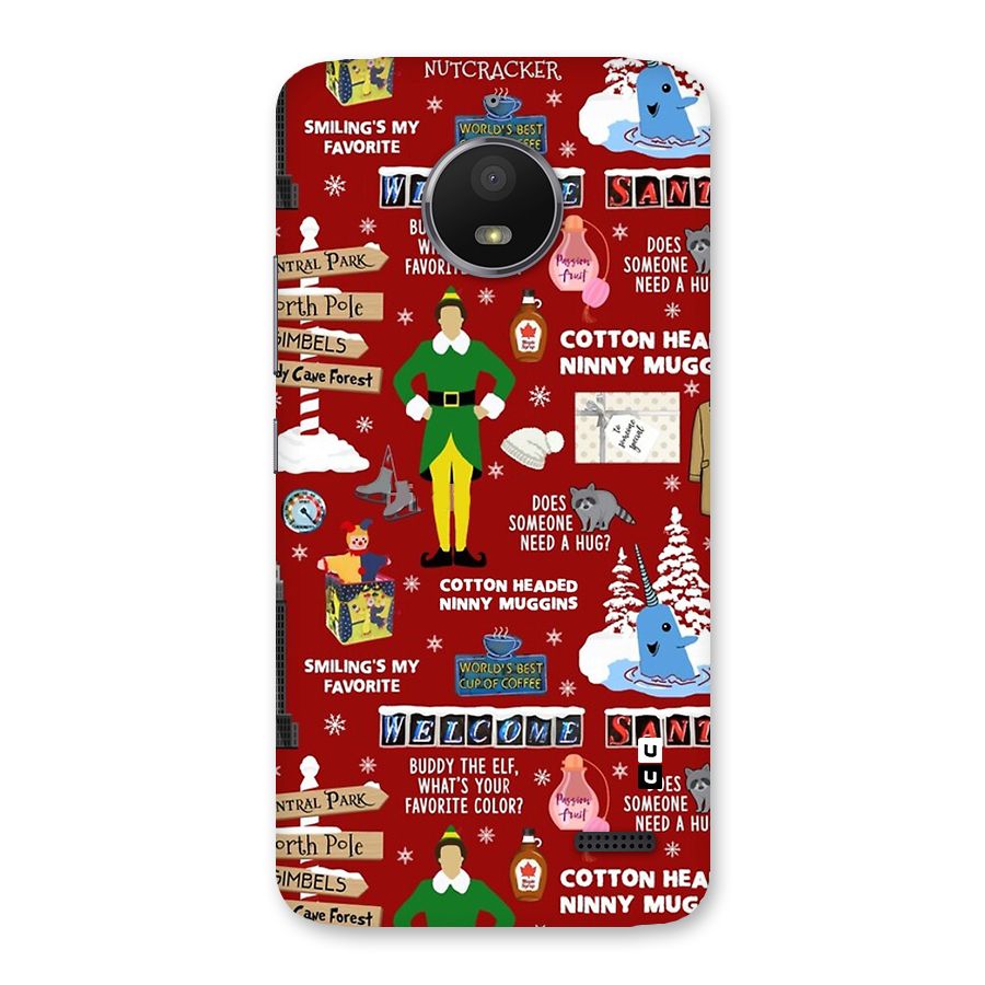 Christmas Cute Doodles Back Case for Moto E4