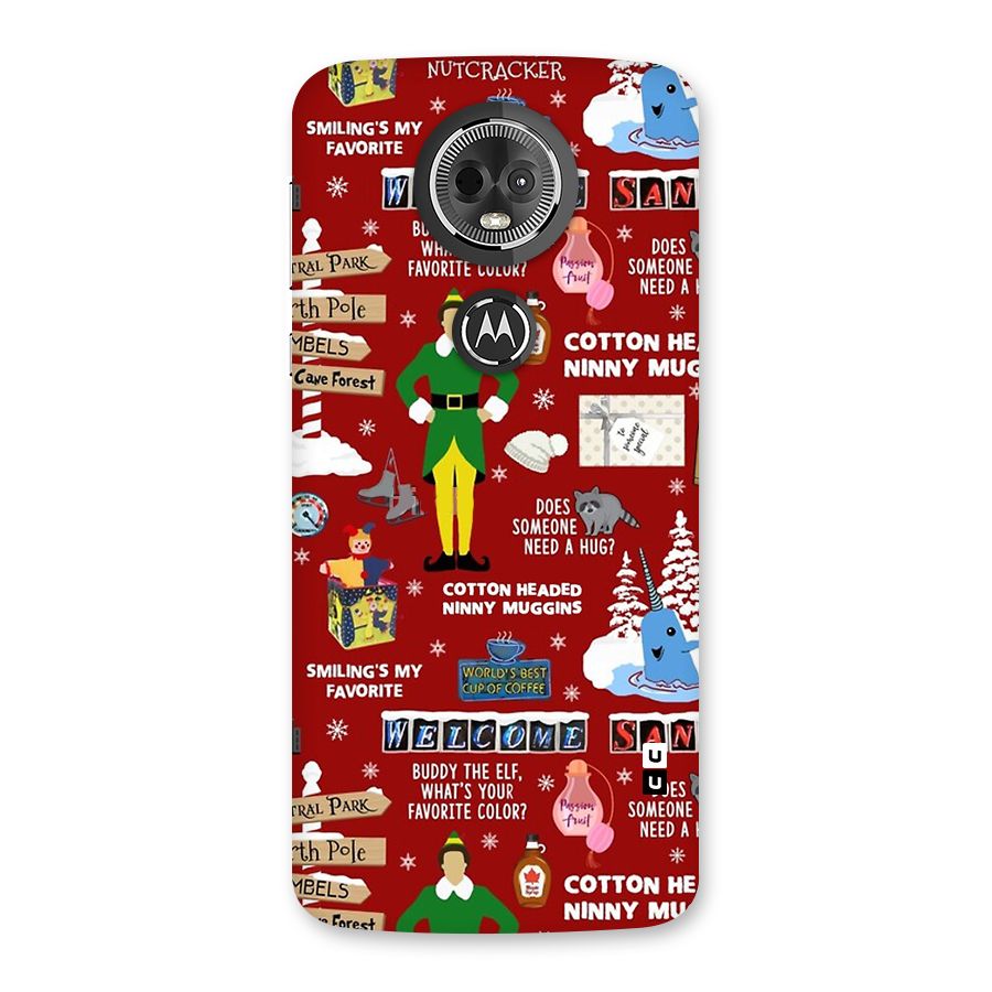 Christmas Cute Doodles Back Case for Moto E5 Plus