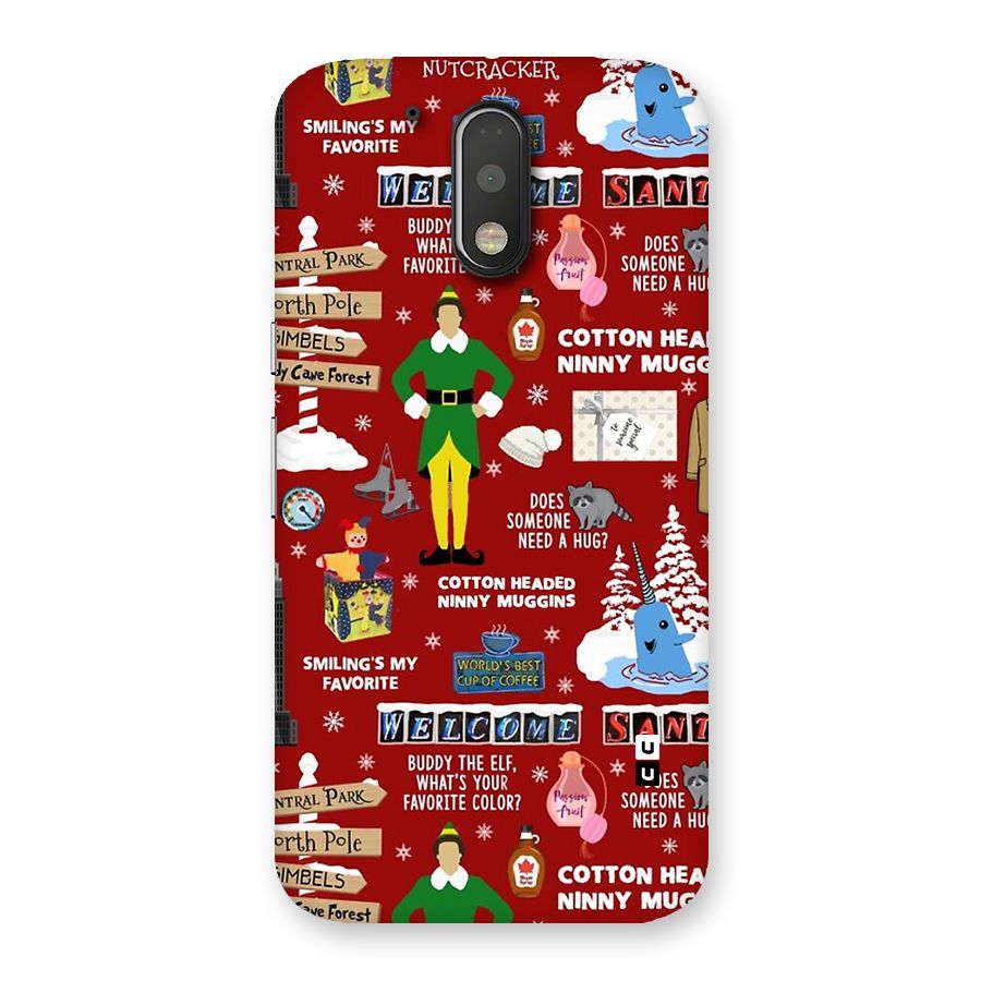 Christmas Cute Doodles Back Case for Moto G4 Plus