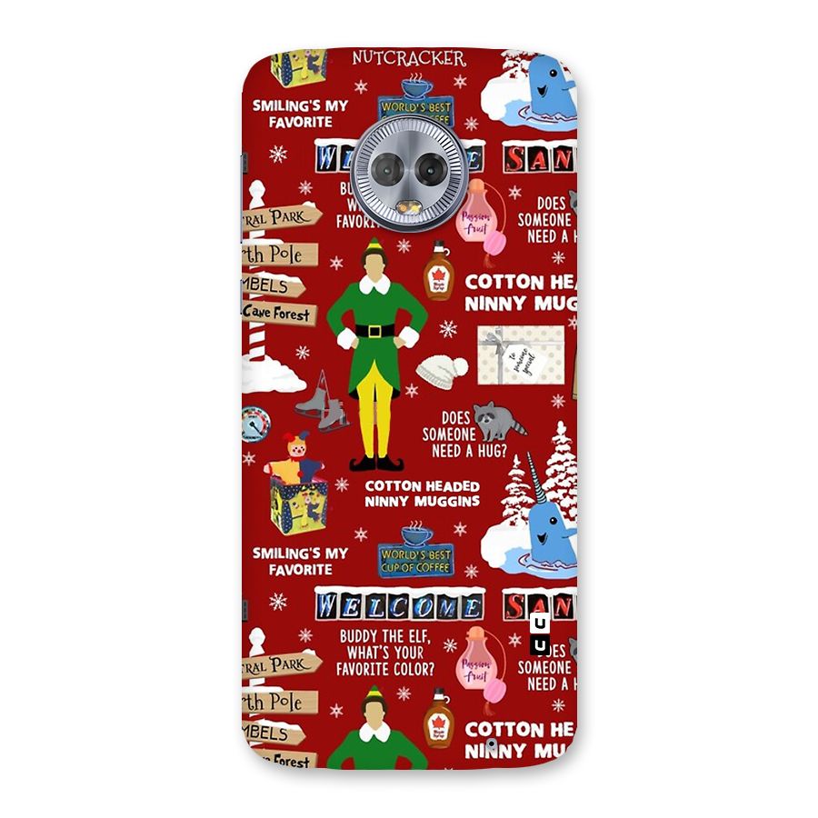 Christmas Cute Doodles Back Case for Moto G6 Plus