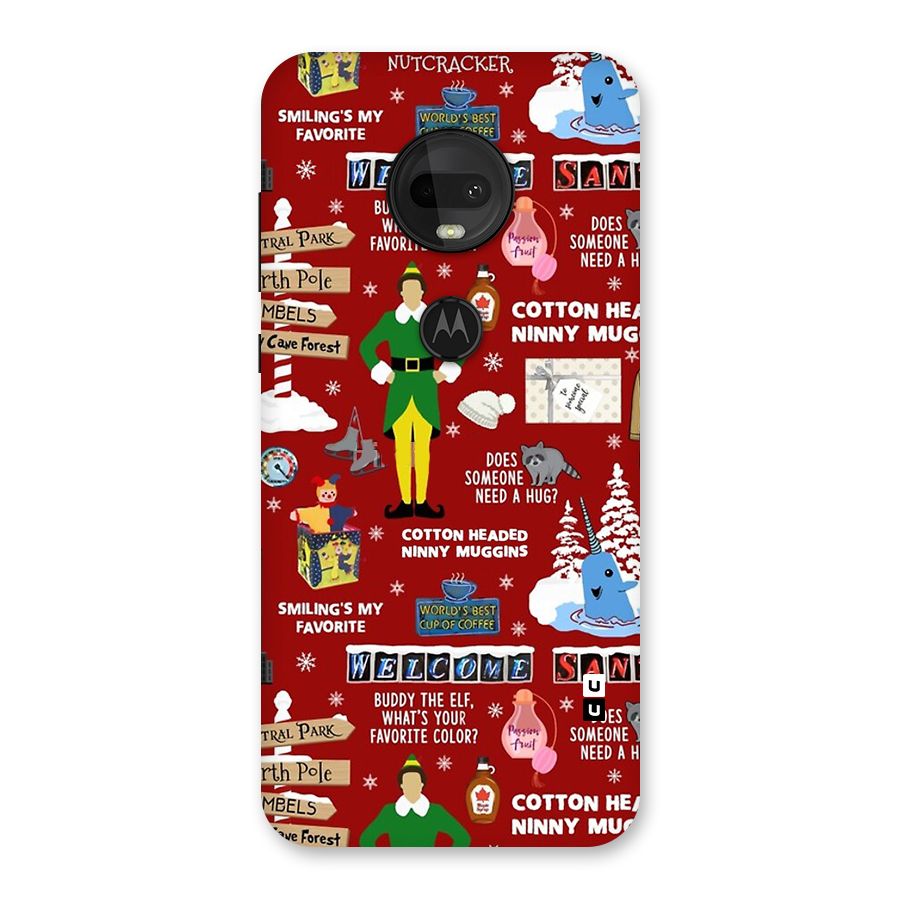 Christmas Cute Doodles Back Case for Moto G7