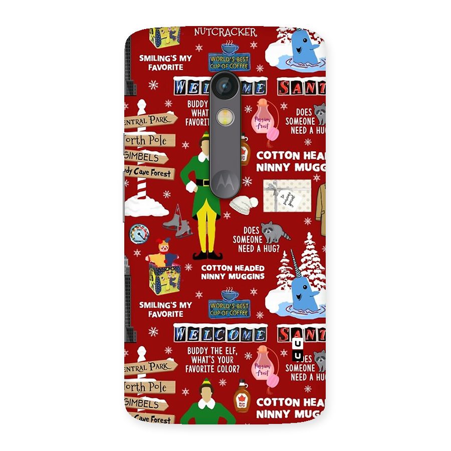Christmas Cute Doodles Back Case for Moto X Play