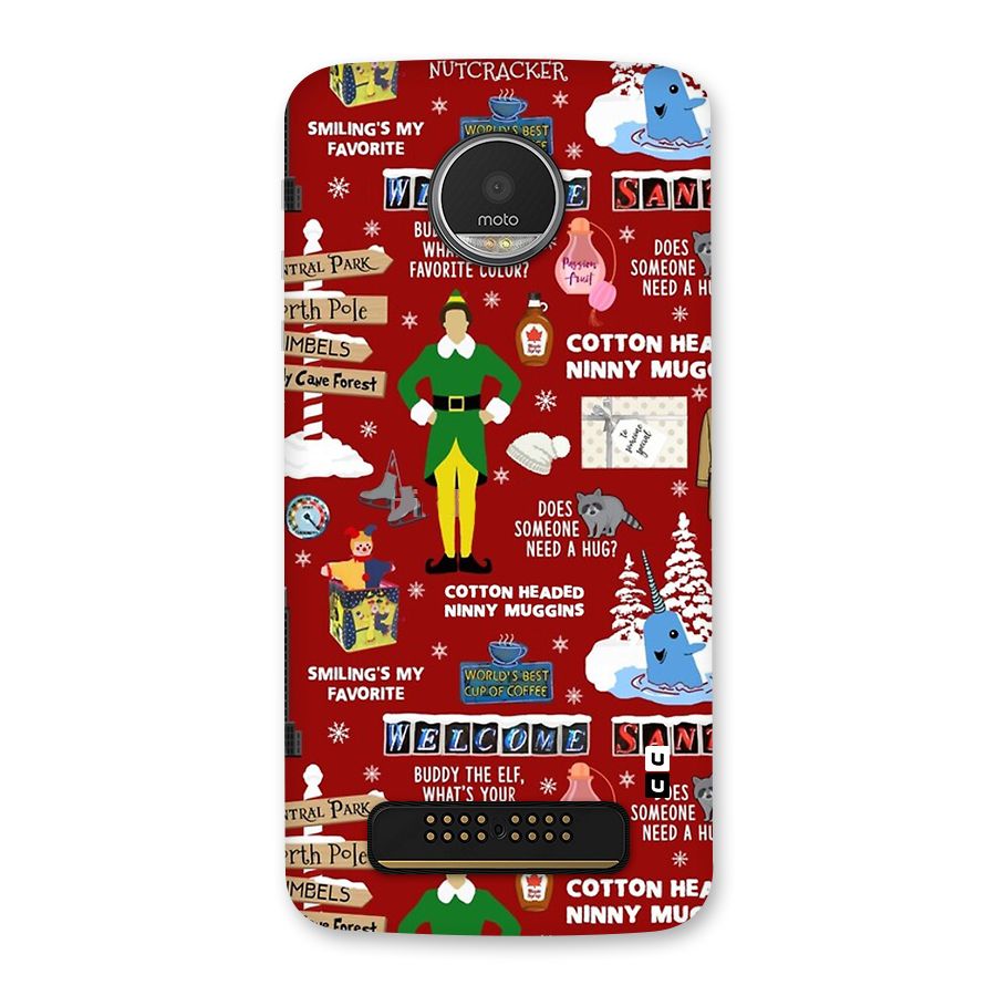 Christmas Cute Doodles Back Case for Moto Z Play