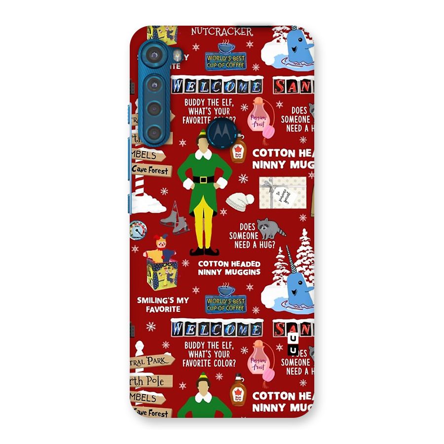 Christmas Cute Doodles Back Case for Motorola One Fusion Plus