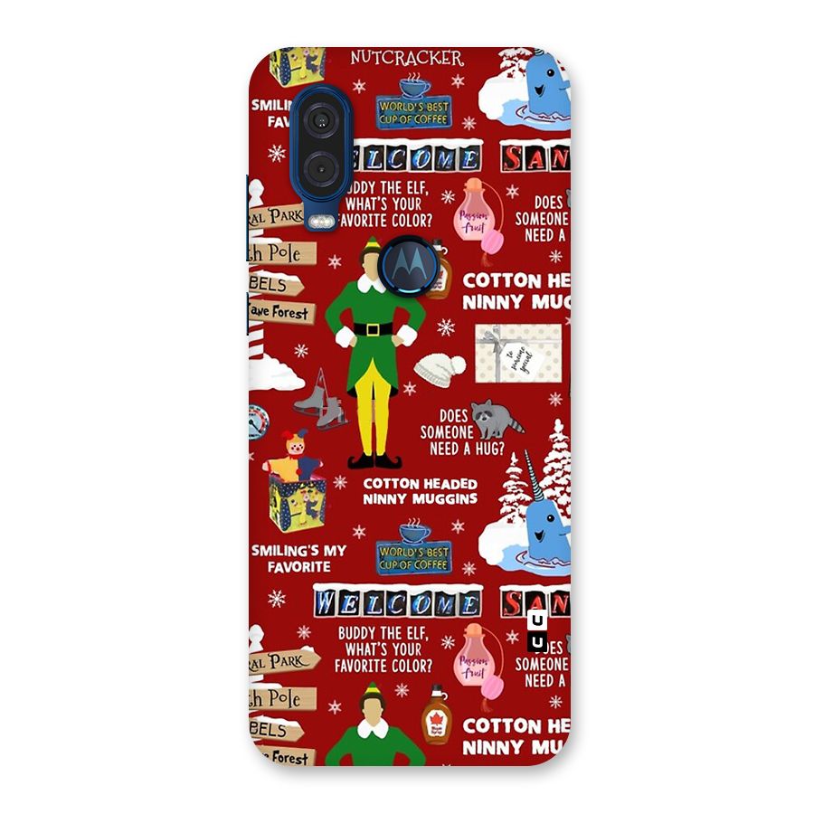 Christmas Cute Doodles Back Case for Motorola One Vision