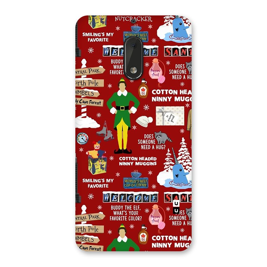 Christmas Cute Doodles Back Case for Nokia 6