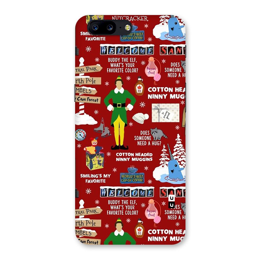 Christmas Cute Doodles Back Case for OnePlus 5