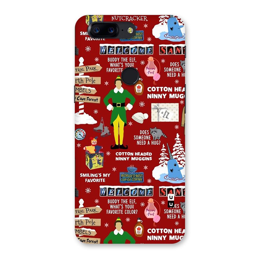 Christmas Cute Doodles Back Case for OnePlus 5T
