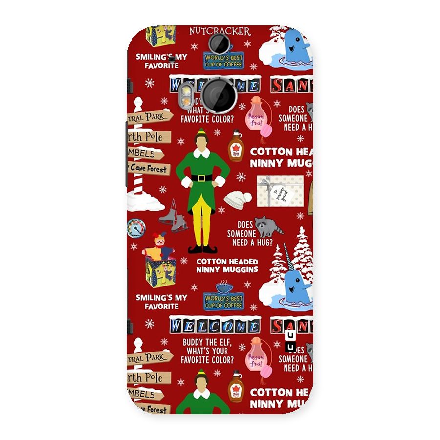 Christmas Cute Doodles Back Case for One M8