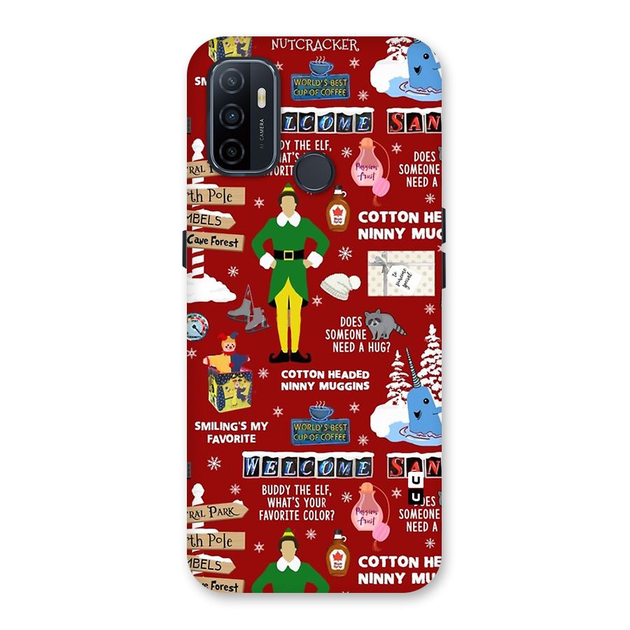 Christmas Cute Doodles Back Case for Oppo A32