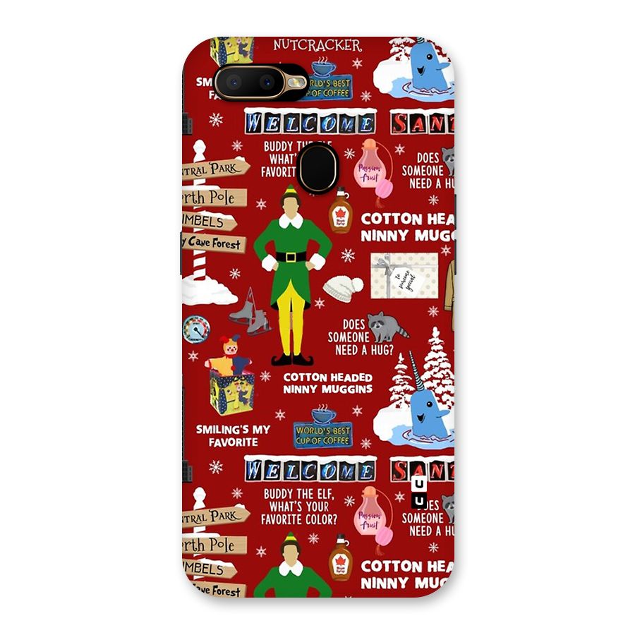 Christmas Cute Doodles Back Case for Oppo A5s