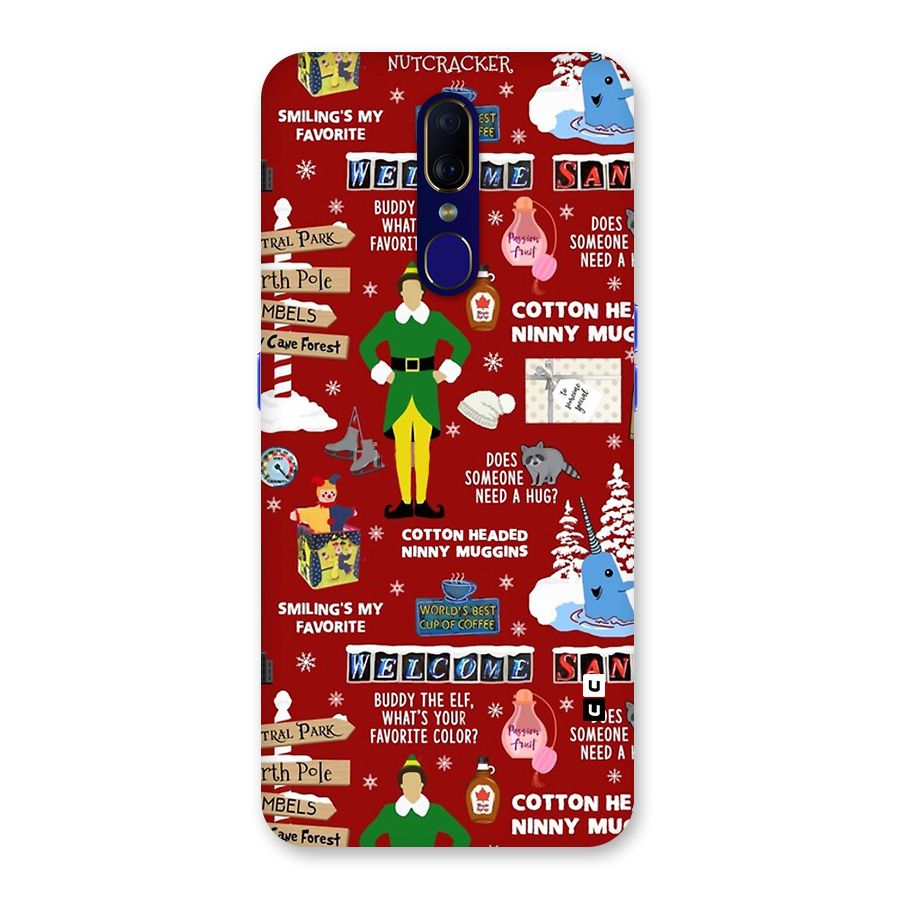 Christmas Cute Doodles Back Case for Oppo F11