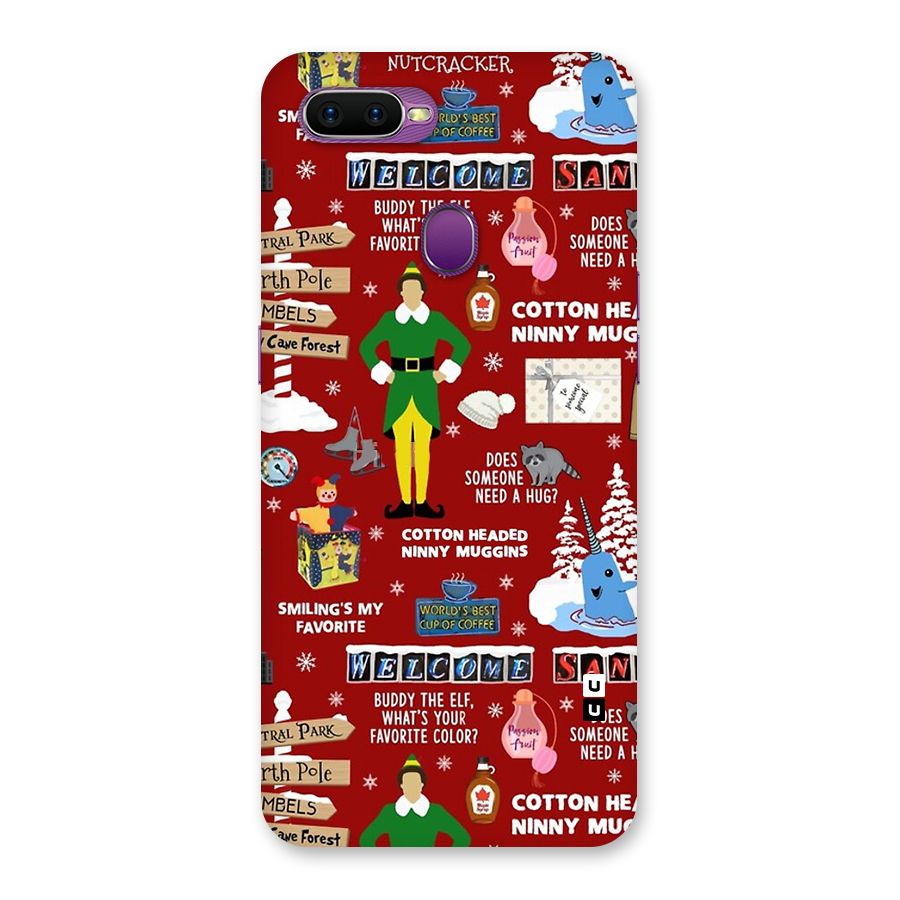 Christmas Cute Doodles Back Case for Oppo F9