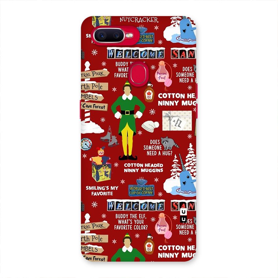 Christmas Cute Doodles Back Case for Oppo F9 Pro